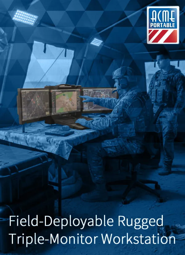 Field-Deployable Rugged Triple-Monitor Workstation for Defense Training thumbnail